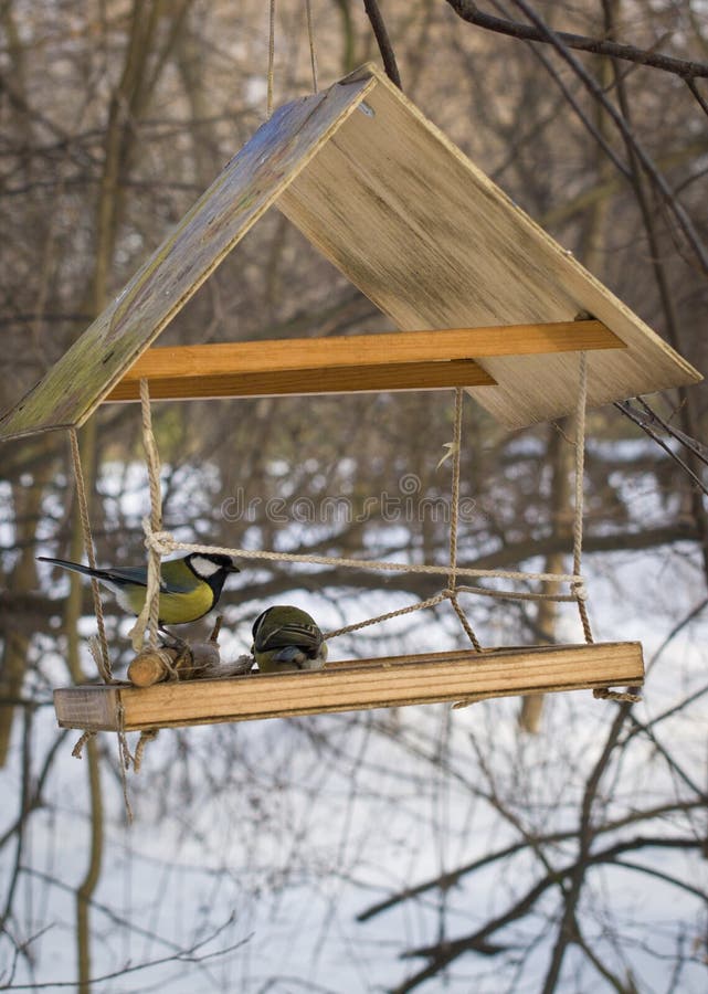 het boomhuis voor de vrolijke vogels, apartmen stock afbeelding het boomhuis voor de vrolijke vogels, apartmen stock afbeelding