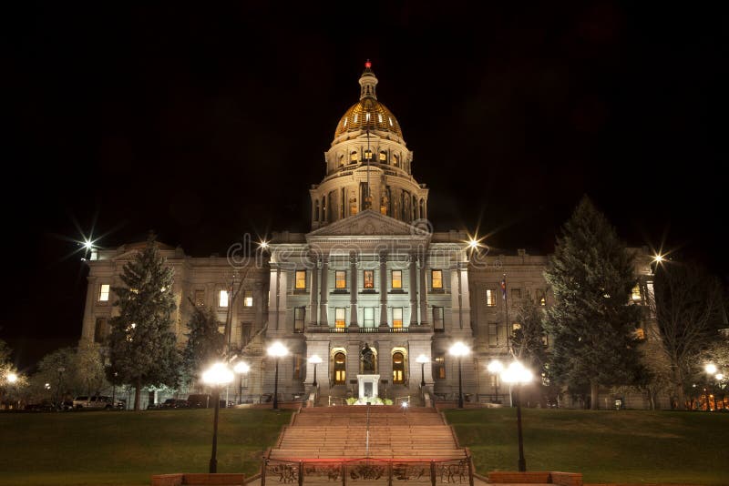 Het Capitool van de Staat van Colorado in Denver stock foto Het Capitool van de Staat van Colorado in Denver stock foto