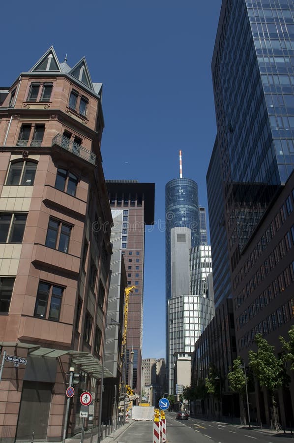 Het Centrum van de Stad van Frankfurt Duitsland stock afbeelding