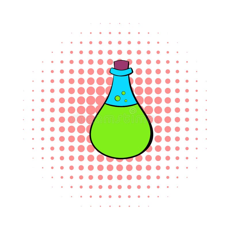 Het chemische pictogram van de laboratorium transparante fles vector illustratie Het chemische pictogram van de laboratorium transparante fles vector illustratie