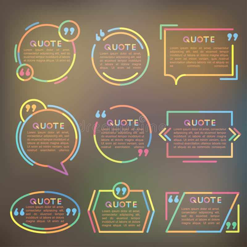 Het citaat vormt malplaatje vector illustratie Het citaat vormt malplaatje vector illustratie