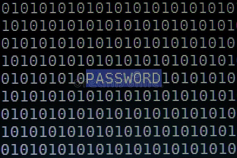 Het concentreren van Wachtwoordtekst op het Computerscherm vector illustratie