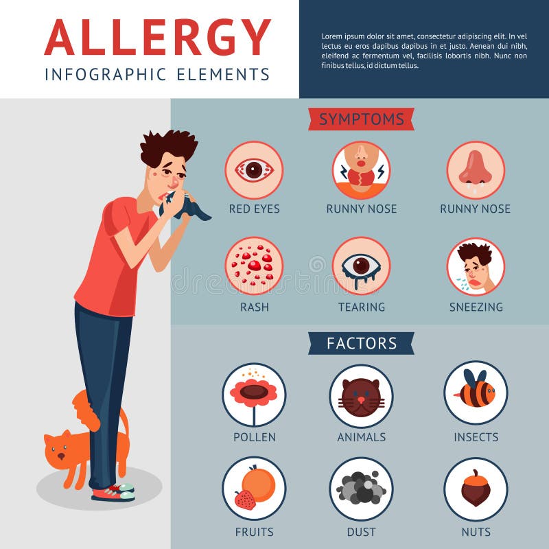 Het Concept van allergieinfographic