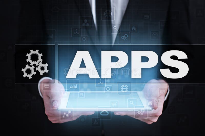 Het concept van de Appsontwikkeling Zaken en Internet-technologie royalty-vrije stock afbeelding Het concept van de Appsontwikkeling Zaken en Internet-technologie royalty-vrije stock afbeelding