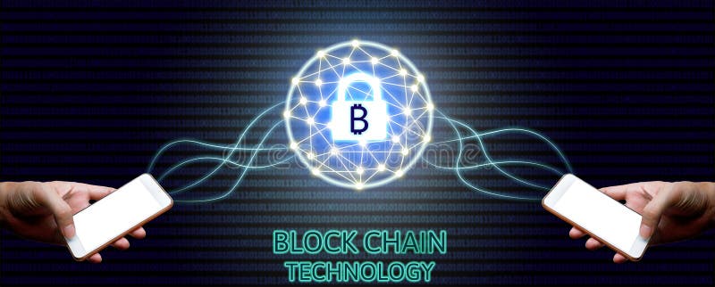 Blockchain technology concept, Two businessman holding smartphone and virtual system diagram bitcoin protection and binary background. Blockchain technology concept, Two businessman holding smartphone and virtual system diagram bitcoin protection and binary background.
