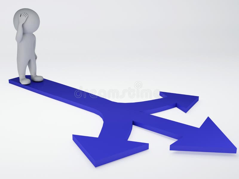 Drie pijlen, keuze concept royalty-vrije illustratie