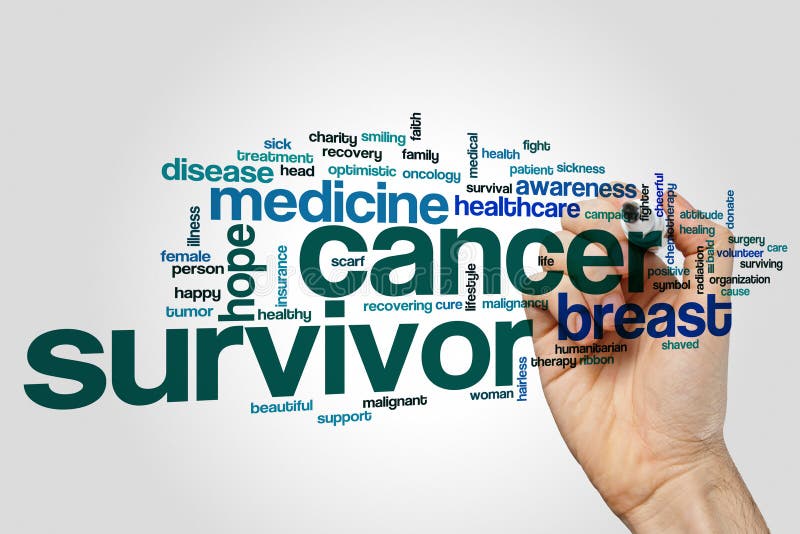Cancer survivor word cloud concept on grey background. Cancer survivor word cloud concept on grey background.