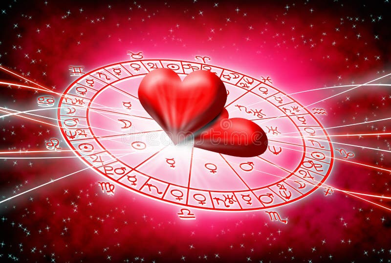 Red background of astrology and love concept. Red background of astrology and love concept.