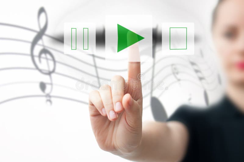Het concept van de muziekspeler royalty-vrije stock afbeeldingen Het concept van de muziekspeler royalty-vrije stock afbeeldingen
