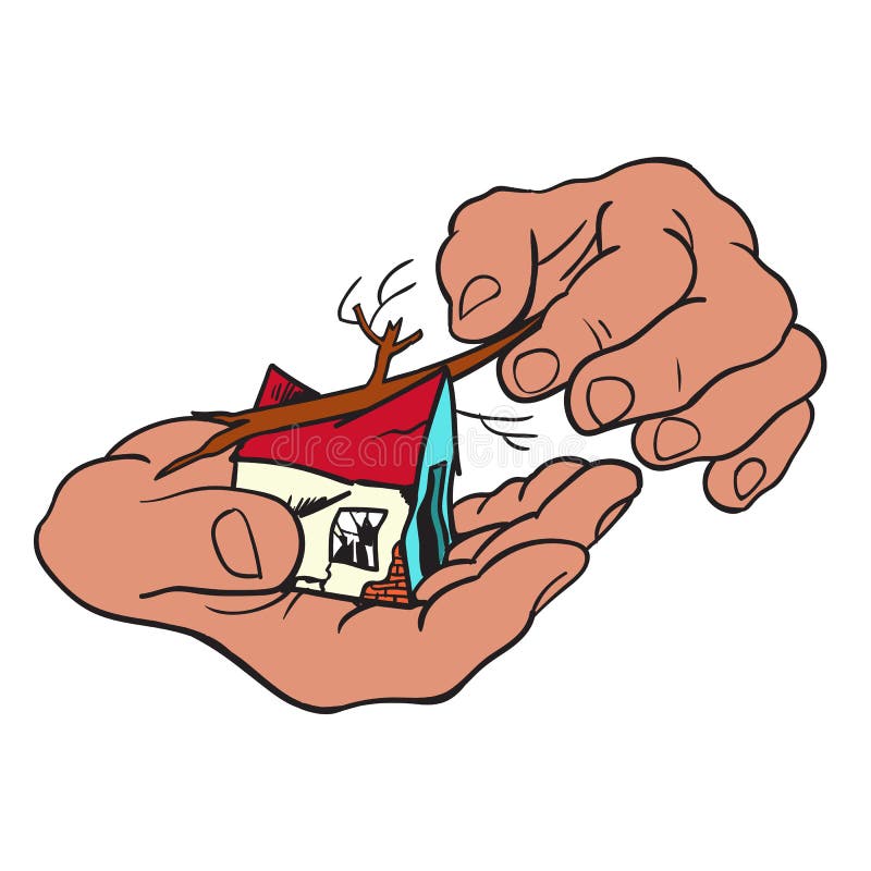 Het concept van de rampenterugwinning royalty-vrije illustratie