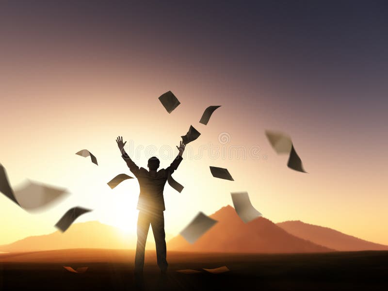 Ondernemer Vrijheid Concept royalty-vrije illustratie