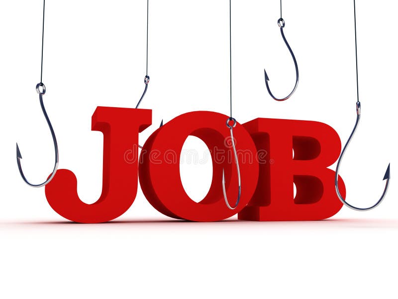 Concept van vacature zoeken stock illustratie