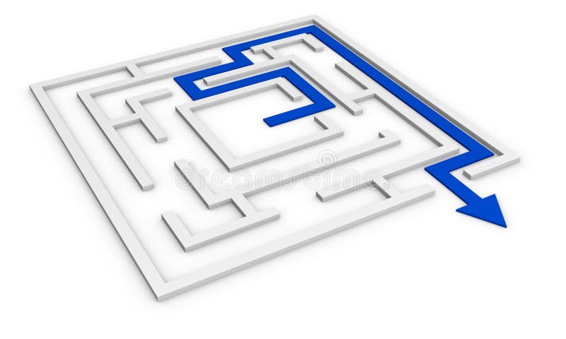 Het concept van het labyrint stock illustratie