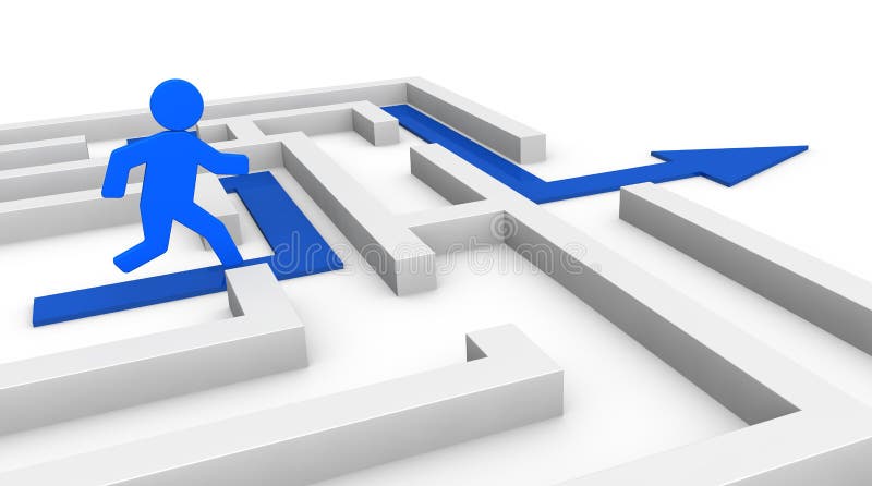 Het concept van het labyrint stock illustratie
