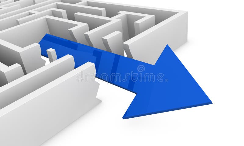 Labyrint concept royalty-vrije illustratie