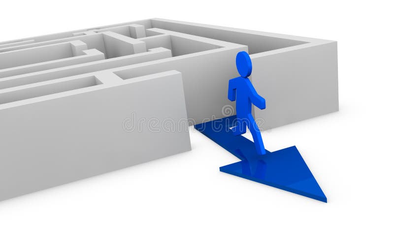 Labyrintconcept stock illustratie