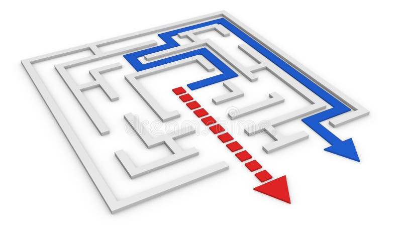 Labyrintconcept royalty-vrije illustratie