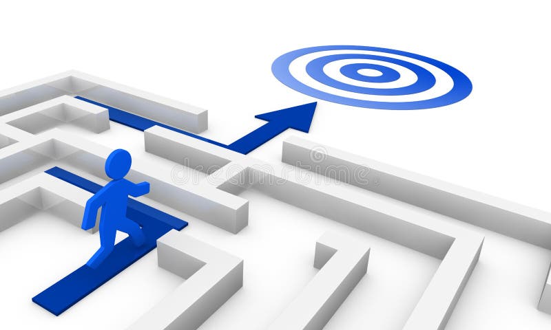Labyrintconcept stock illustratie