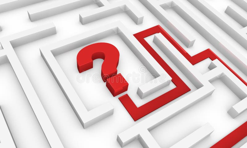 Labyrintconcept royalty-vrije illustratie