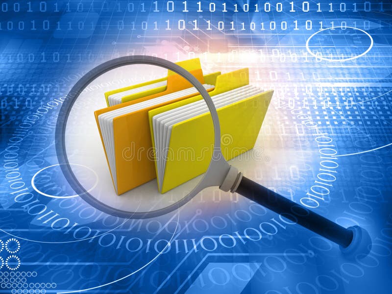 Concept van map zoeken stock illustratie