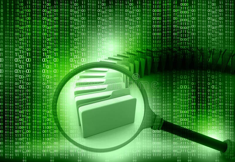 Het concept van het omslagonderzoek vector illustratie