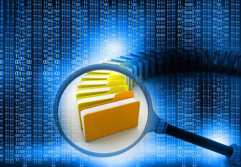 Het concept van het omslagonderzoek stock illustratie