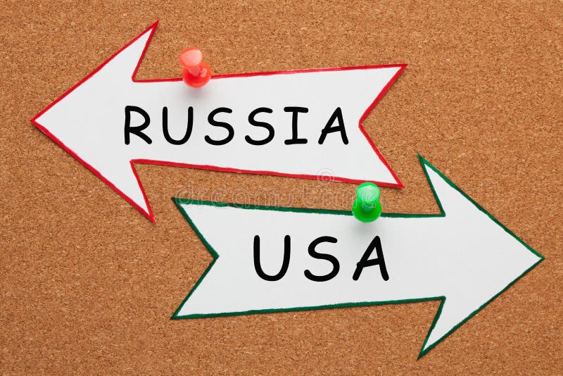 Het Concept van RUSLAND de V.S. royalty-vrije stock afbeelding Het Concept van RUSLAND de V.S. royalty-vrije stock afbeelding