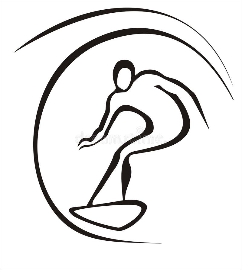 Het concept van Surfer royalty-vrije illustratie Het concept van Surfer royalty-vrije illustratie