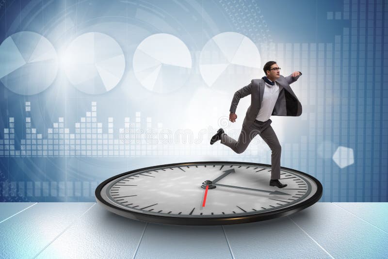 Het concept van het zakenman in time beheer stock afbeelding Het concept van het zakenman in time beheer stock afbeelding