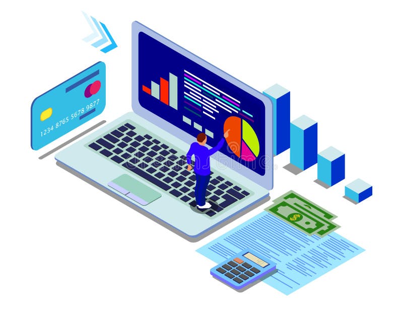 Het conceptenbanner van gegevensanalytics Kan voor Webbanner, infographics, heldenbeelden gebruiken Vlakke isometrische vectorill vector illustratie Het conceptenbanner van gegevensanalytics Kan voor Webbanner, infographics, heldenbeelden gebruiken Vlakke isometrische vectorill vector illustratie