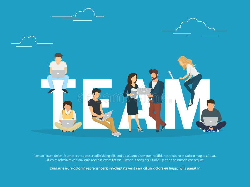 Het conceptenillustratie van het projectgroepswerk van bedrijfsmensen die als team samenwerken royalty-vrije illustratie Het conceptenillustratie van het projectgroepswerk van bedrijfsmensen die als team samenwerken royalty-vrije illustratie