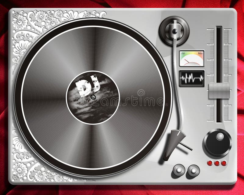 Het controlemechanisme van DJ pult of van DJ controleillustratie royalty-vrije illustratie Het controlemechanisme van DJ pult of van DJ controleillustratie royalty-vrije illustratie