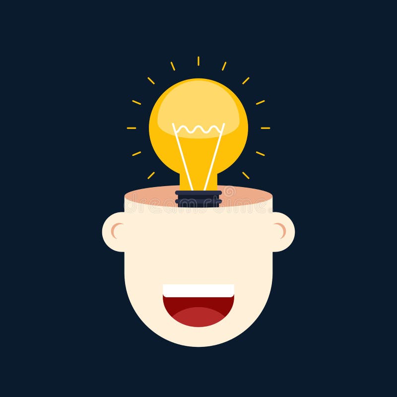 Het creatieve het denken vlakke ontwerp van het ideeconcept stock illustratie