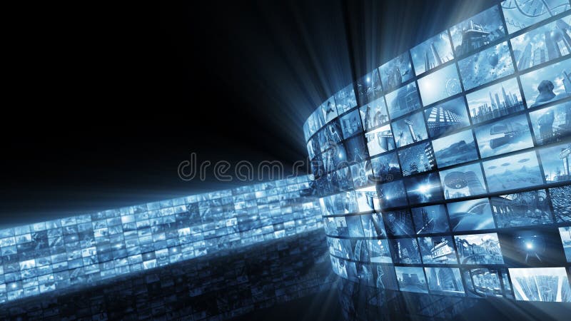 het 3d teruggeven Betoverende heldere videomuur stock illustratie het 3d teruggeven Betoverende heldere videomuur stock illustratie