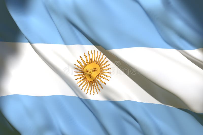 het 3d teruggeven van de vlag van Argentinië stock illustratie het 3d teruggeven van de vlag van Argentinië stock illustratie
