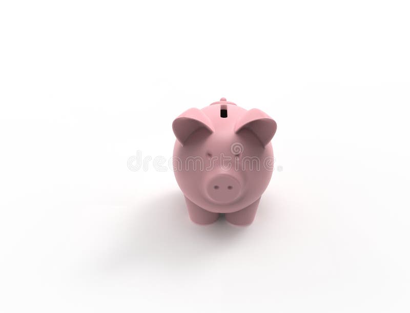het 3D teruggeven van een roze spaarvarken dat op witte achtergrond wordt geïsoleerd vector illustratie het 3D teruggeven van een roze spaarvarken dat op witte achtergrond wordt geïsoleerd vector illustratie