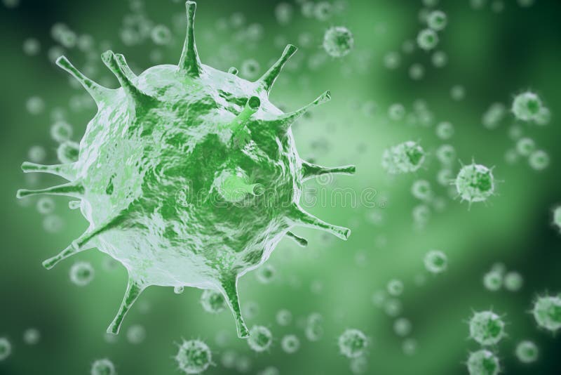het 3d teruggeven van Griepvirus H1N1 De varkensgriep, besmet organisme, virale ziekteepidemie royalty-vrije illustratie het 3d teruggeven van Griepvirus H1N1 De varkensgriep, besmet organisme, virale ziekteepidemie royalty-vrije illustratie