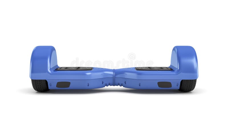 het 3d teruggeven van één enkele blauwe hoverboard in vooraanzicht dat op witte achtergrond wordt geïsoleerd vector illustratie het 3d teruggeven van één enkele blauwe hoverboard in vooraanzicht dat op witte achtergrond wordt geïsoleerd vector illustratie