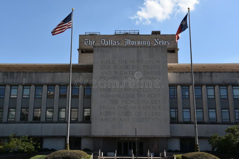 Het Dallas Morning News-gebouw in Texas royalty-vrije stock afbeelding Het Dallas Morning News-gebouw in Texas royalty-vrije stock afbeelding
