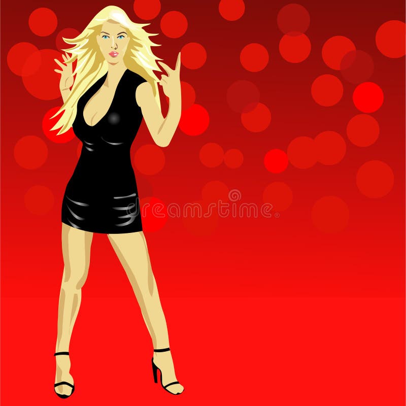 Meisje dat danst stock illustratie