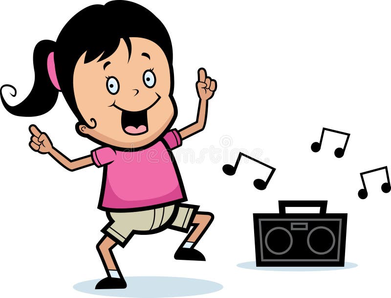 Meisje danst royalty-vrije illustratie