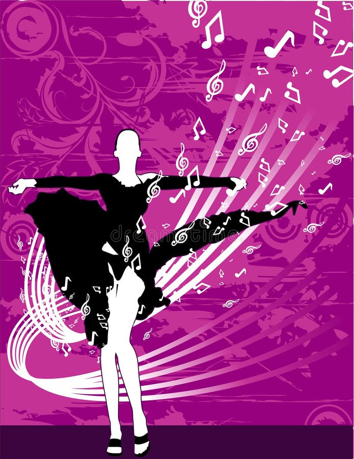 Meisje dansend vector royalty-vrije illustratie