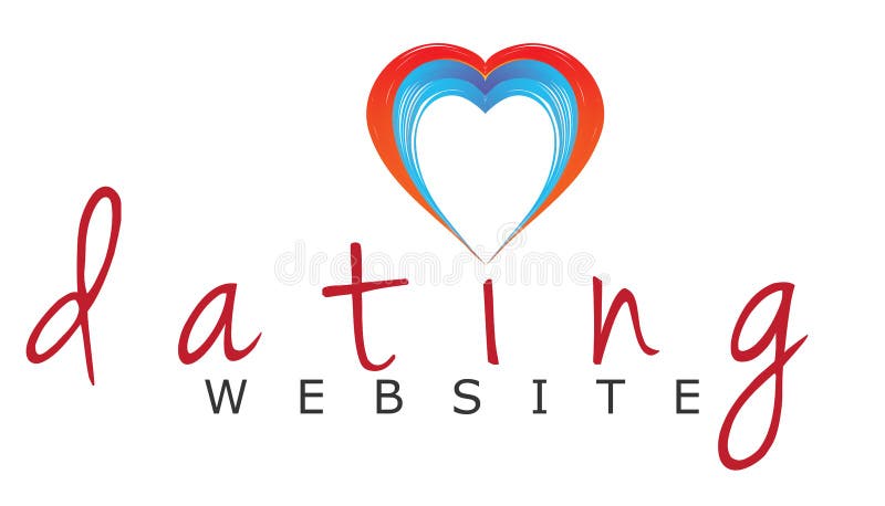 Vector logo template for a dating / singles website with handwritten font. Vector logo template for a dating / singles website with handwritten font