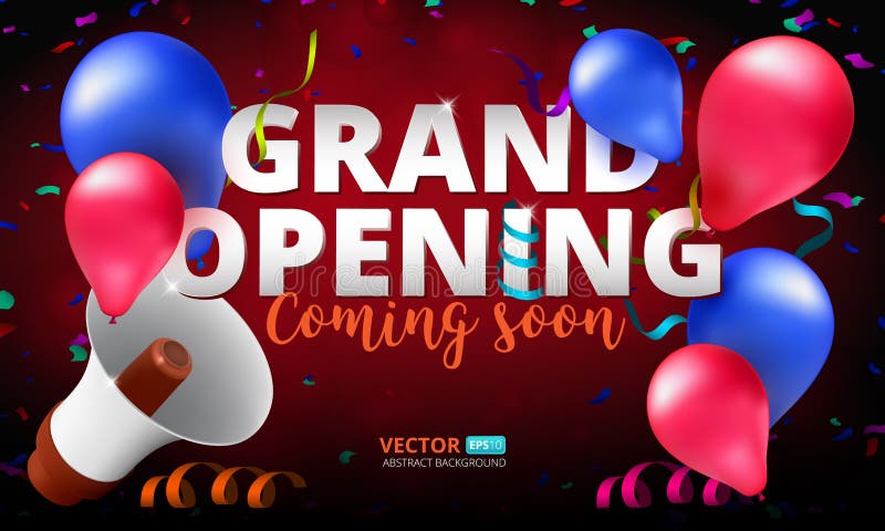 Het de grote het Openen banner van de gebeurtenisuitnodiging of malplaatje van het afficheontwerp vector illustratie Het de grote het Openen banner van de gebeurtenisuitnodiging of malplaatje van het afficheontwerp vector illustratie