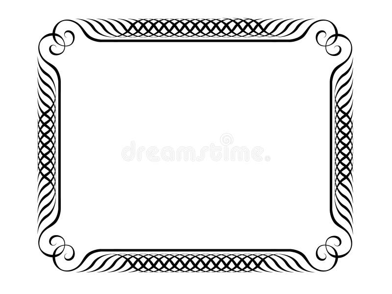 Vector calligraphy ornamental penmanship decorative frame. Vector calligraphy ornamental penmanship decorative frame