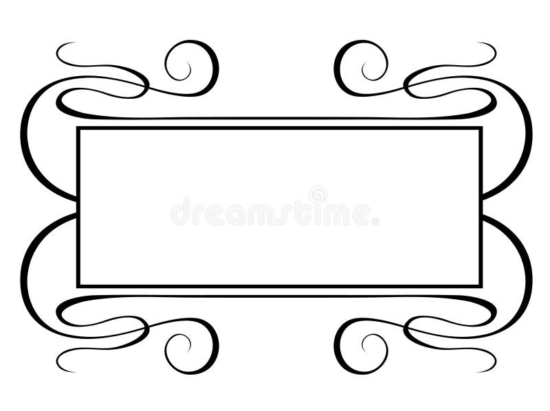 Vector calligraphy ornamental penmanship decorative frame. Vector calligraphy ornamental penmanship decorative frame