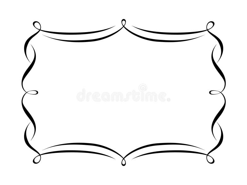 Vector calligraphy ornamental penmanship decorative frame. Vector calligraphy ornamental penmanship decorative frame