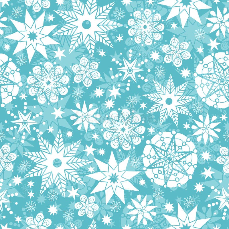 Het decoratieve Naadloze Patroon van de Sneeuwvlokvorst