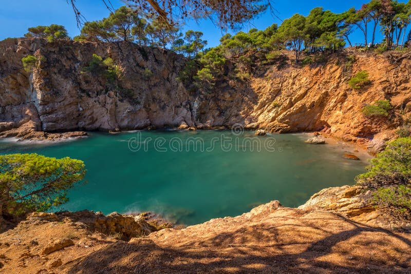 Het detail van Nice van Costa Brava kust in Spanje royalty-vrije stock fotografie