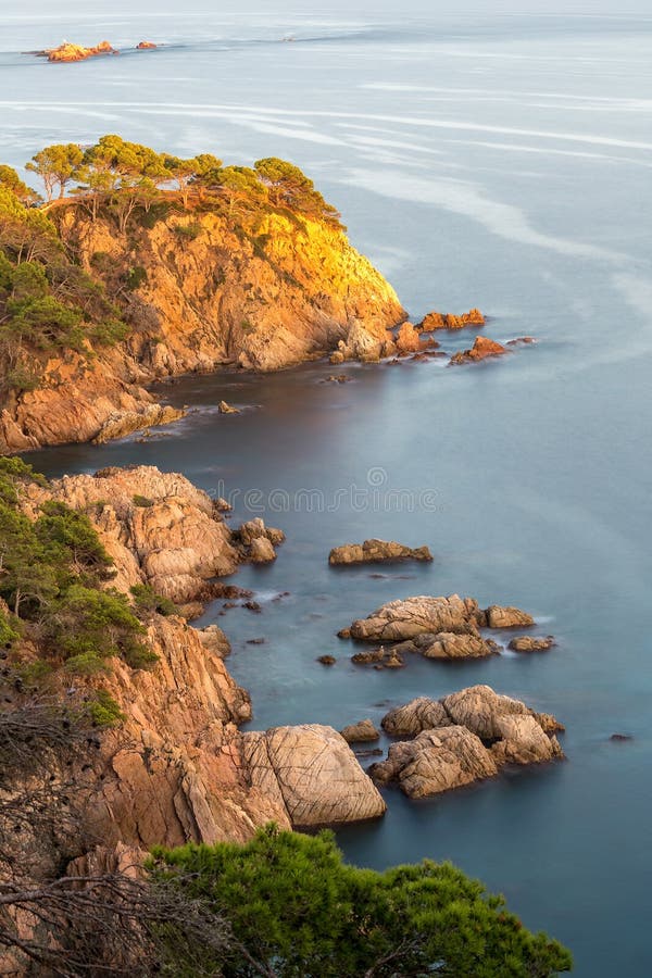 Het detail van Nice van Costa Brava kust in Spanje royalty-vrije stock fotografie